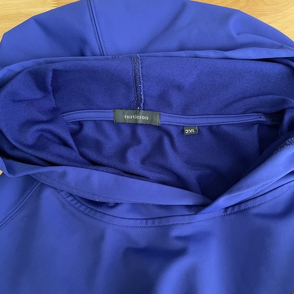 Turtleson Pullover Golf Hoodie Mens 2XL Blue Stretch Polyester Pockets - Picture 5 of 8